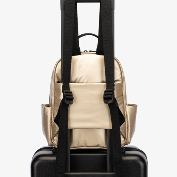 Calpak Luka Mini Backpack Gold Metallic - Picture 3 of 6